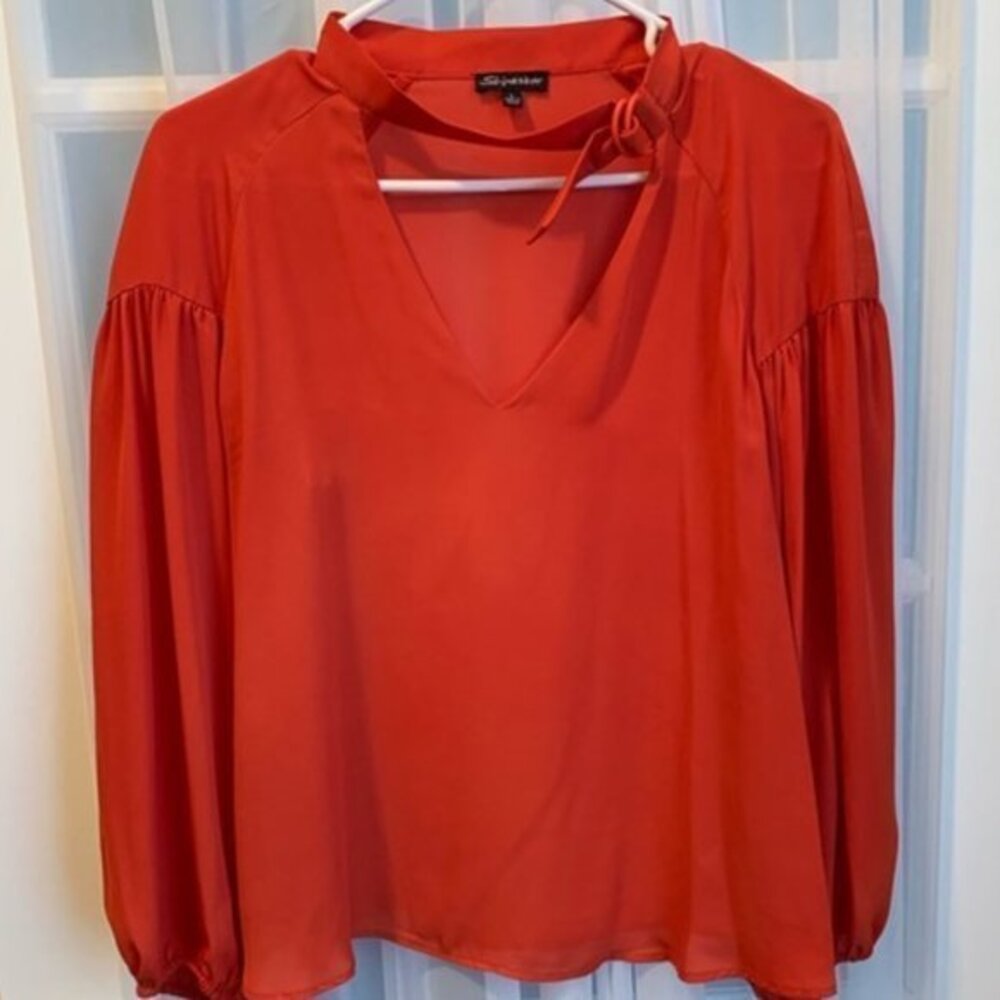 Shinestar orange blouse